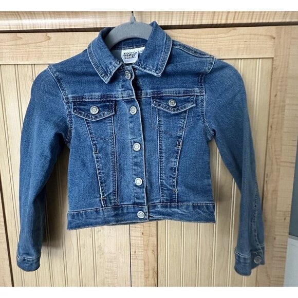 Girls Looney Tunes Tweety Bird Denim Jean Jacket XS 4 5 Blue - Picture 3 of 6